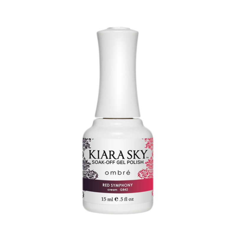 KIARA SKY – GEL POLISH (OMBRE) - G842 RED SYMPHONY